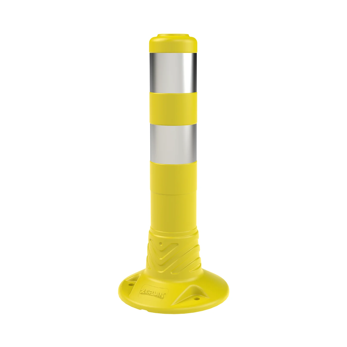Absperrpfosten aus Kunststoff und (PE) FLOMA BD46 Flexibel - Durchmesser 8 cm, Höhe 45 cm - Gelb