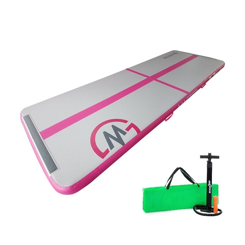 Šedo-ružový AirTrack MASTER - dĺžka 200 cm, šírka 100 cm, výška 10 cm