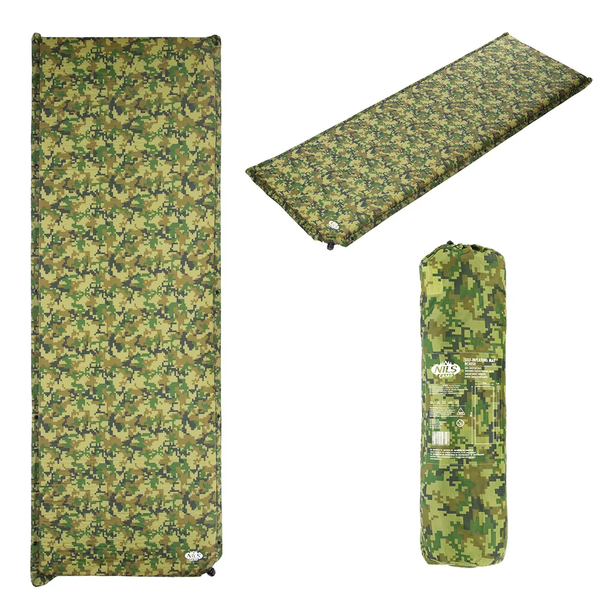 Aufblasbare Isomatte NILS CAMP - Länge 185 cm, Breite 65 cm, Höhe 5 cm