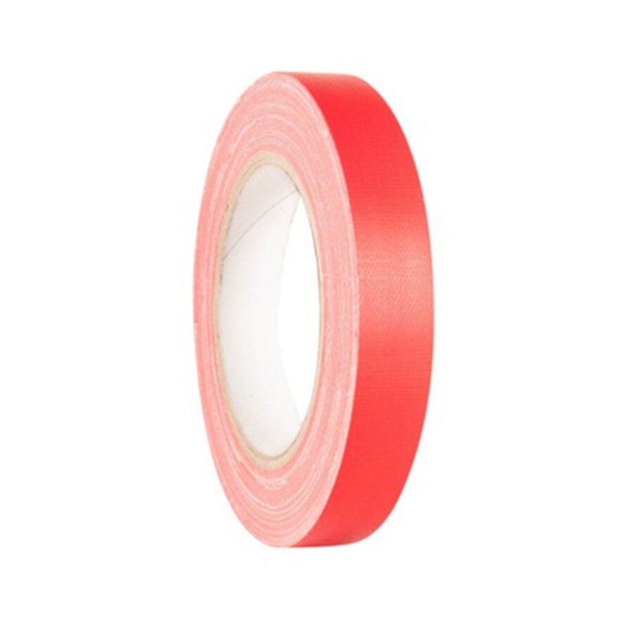 Neonově červená výstražná páska - délka 25 m, šířka 1,9 cm