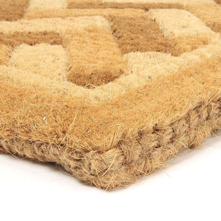 Kokosová vonkajšia čistiaca vstupná rohož FLOMA Bricks - Deco - dĺžka 45 cm, šírka 75 cm a výška 4,7 cm