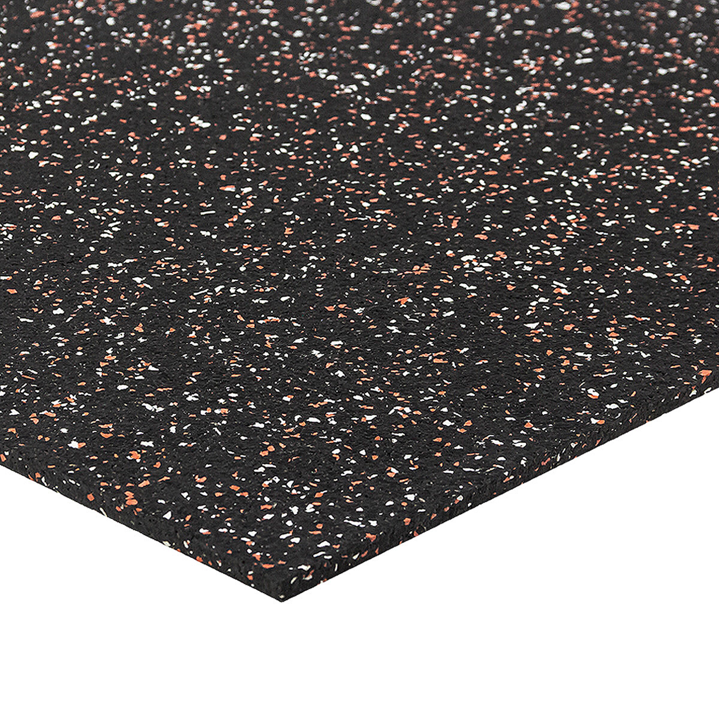 Černo-bílo-červená podlahová guma FLOMA FitFlo SF1050 - délka 50 cm, šířka 50 cm, výška 0,8 cm