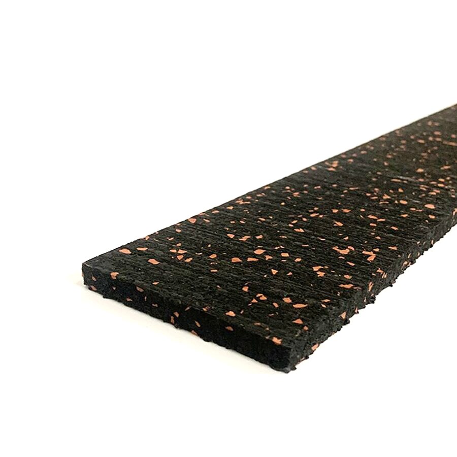 Čierno-červená gumová soklová podlahová lišta FLOMA FitFlo SF1050 - dĺžka 200 cm, šírka 7 cm a hrúbka 0,8 cm