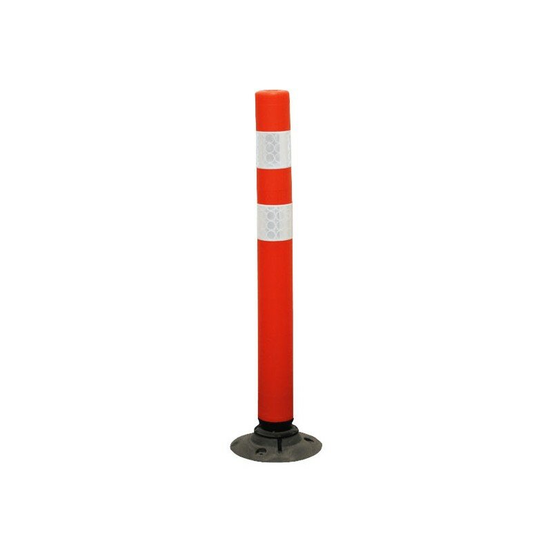 Červený plastový parkovací stĺpik FLEXPIN - výška 75 cm