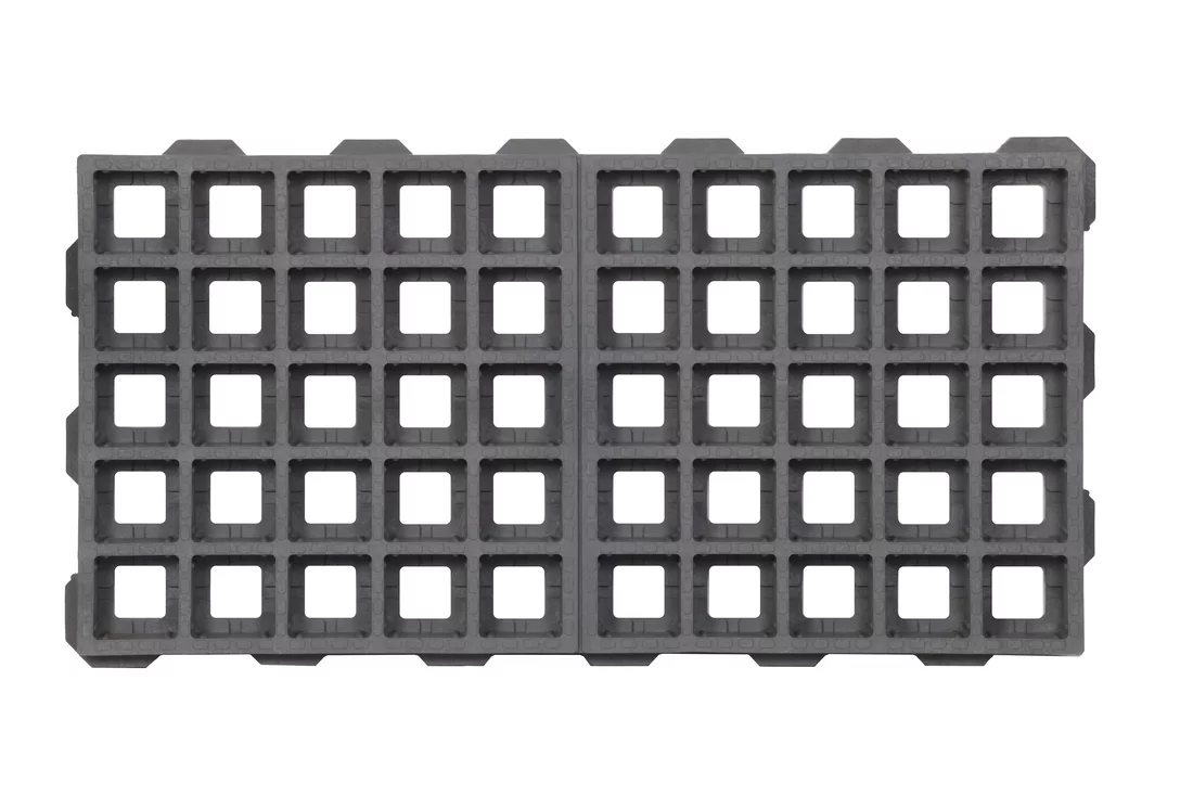 Grüner belastungsfähiger grasiger Pflaster aus Kunststoff FLOMA - Länge 100 cm, Breite 50 cm, Höhe 6,5 cm
