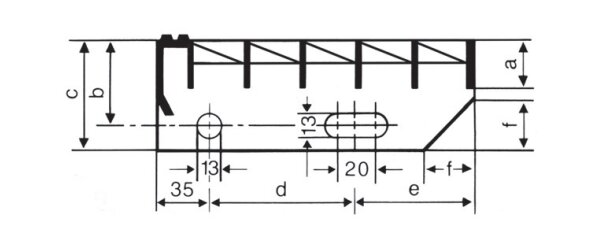 Ocelová pozinkovaná svařovaná schodnice (40/3, 34/38) FLOMA SteelStep - šířka 120 cm, hloubka 30,5 cm, výška 4 cm