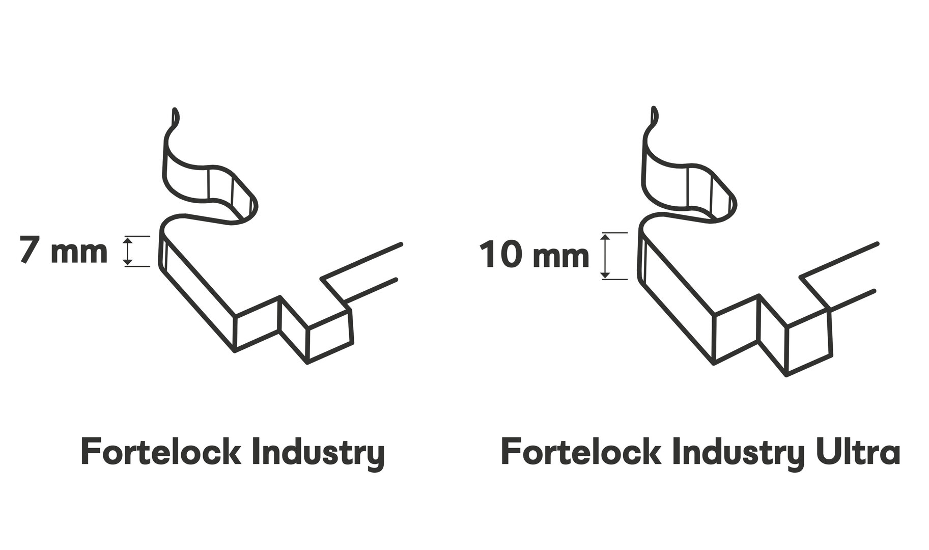 Černý PVC vinylový nájezd Fortelock Industry Ultra - délka 51 cm, šířka 14 cm a výška 1 cm
