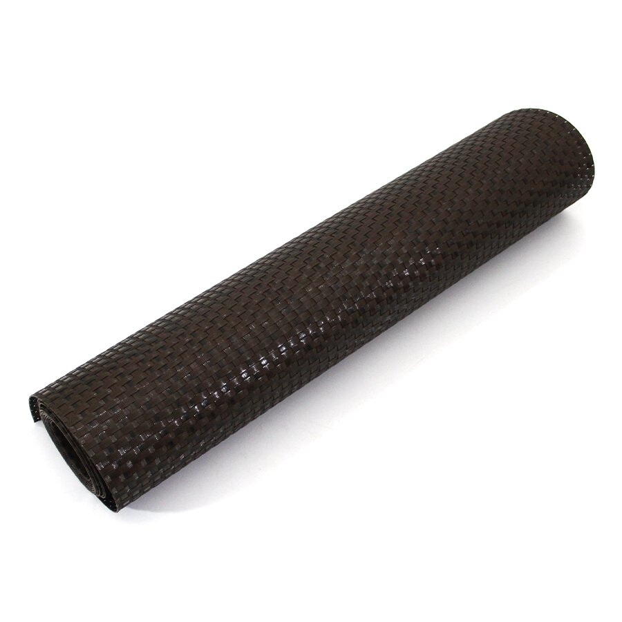Čierno-hnedá plastová ratanová tieniaca rohož &quot;umelý ratan&quot; (rola) - dĺžka 500 cm a výška 75 cm