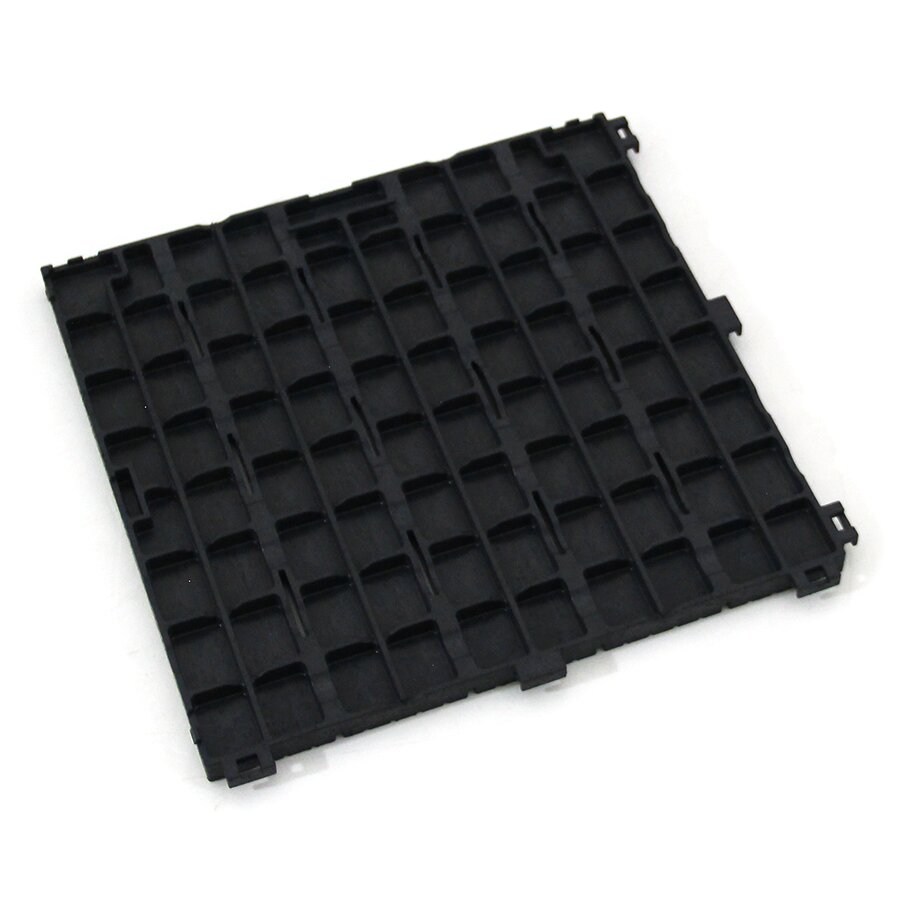Šedá gumová terasová dlažba FLOMA Cosmopolitan - dĺžka 30,5 cm, šírka 30,5 cm a výška 1,5 cm