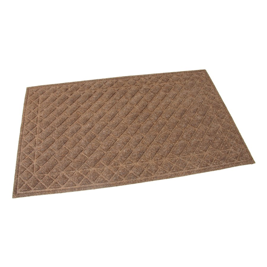 Hnědá textilní venkovní čistící vstupní rohož FLOMA Bricks - Squares - délka 45 cm, šířka 75 cm a výška 1 cm