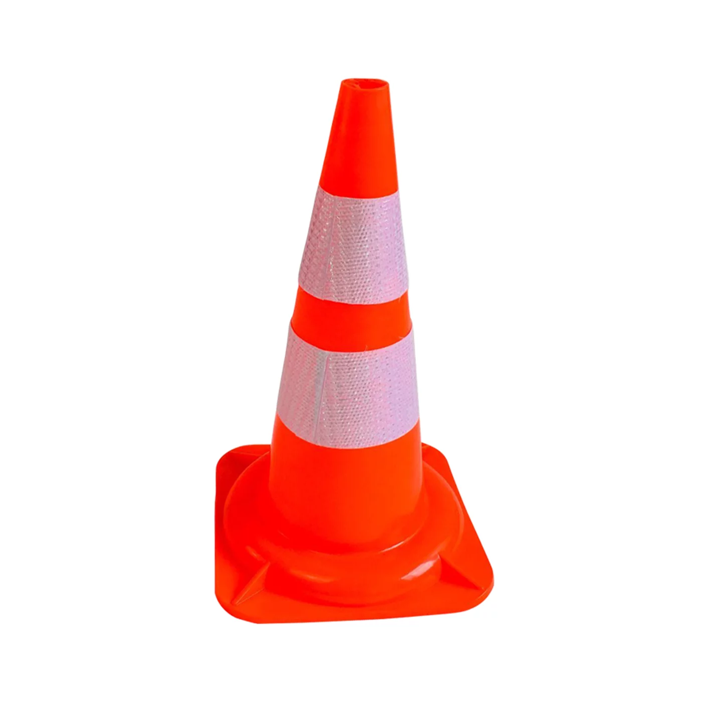 Reflektierter Leitkegel (aus PVC) Und aus Kunststoff FLOMA - Höhe 50 cm - Rot-Weiß