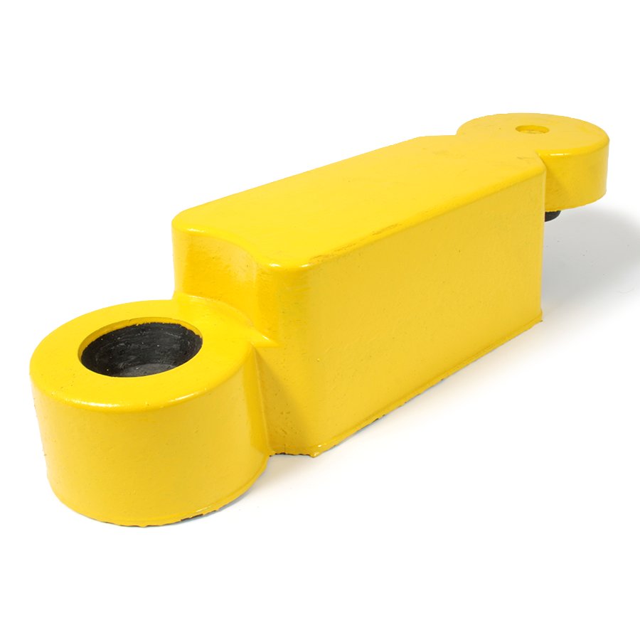 Žltý plastový cestný obrubník - dĺžka 58 cm, šírka 16 cm a výška 15,8 cm