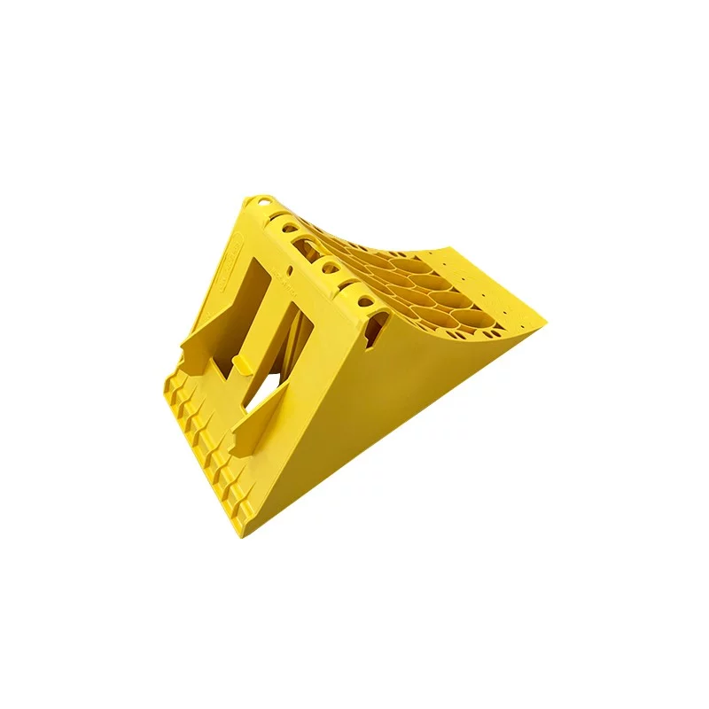 Anti-rutschmatten blockierender Radkeil aus Kunststoff - breite 19,8 cm, höhe 22,5 cm - gelber