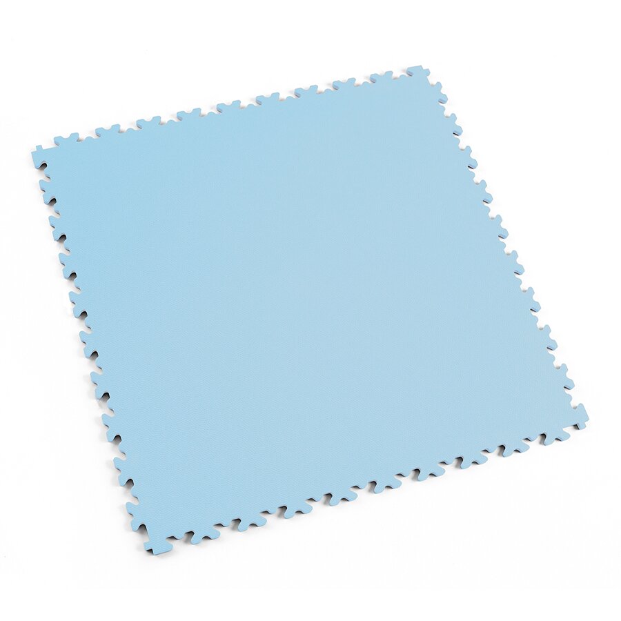 Modrá PVC vinylová zátěžová dlažba Fortelock Industry (kůže) - délka 51 cm, šířka 51 cm a výška 0,7 cm