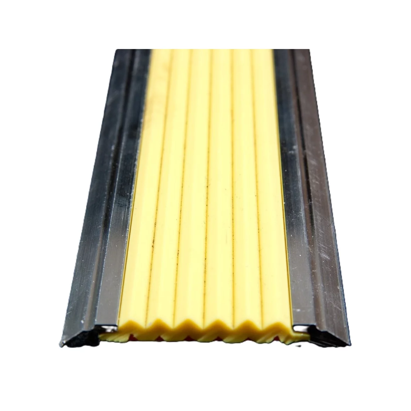 Anti-rutschige Antirutsch-Leiste aus Aluminium mit Anti-Rutsch-Streifen FLOMA Antislip - Länge 200 cm, Breite 5,3 cm, Höhe 0,6 cm - gelbe