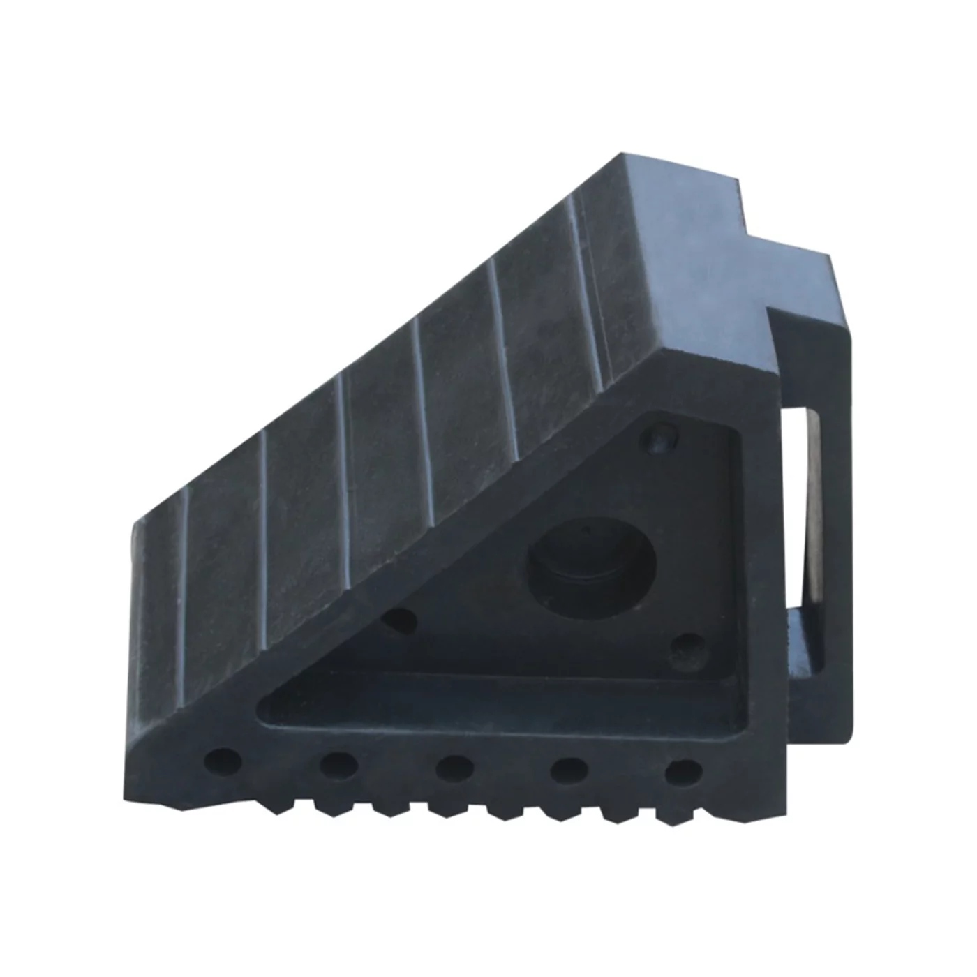 Radkeil aus Gummi unter die Räder FLOMA - Länge 20 cm, Breite 10 cm, Höhe 15 cm - Schwarz