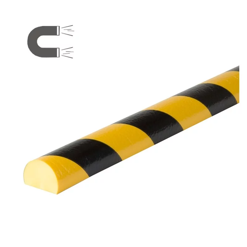 Čierno-žltá penová magnetická ochrana rohu steny &quot;typ C&quot; - dĺžka 100 cm, šírka 4 cm, výška 3 cm