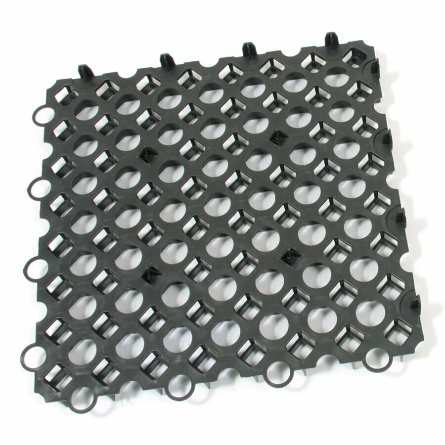 Černá plastová zatravňovací dlažba FLOMA Stella Green - délka 50 cm, šířka 50 cm, výška 5 cm