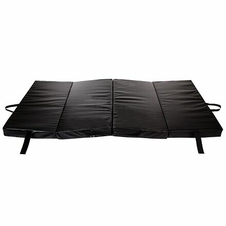Čierna skladacia gymnastická žinenka FoldMat 6 - dĺžka 195 cm, šírka 100 cm, hrúbka 6 cm