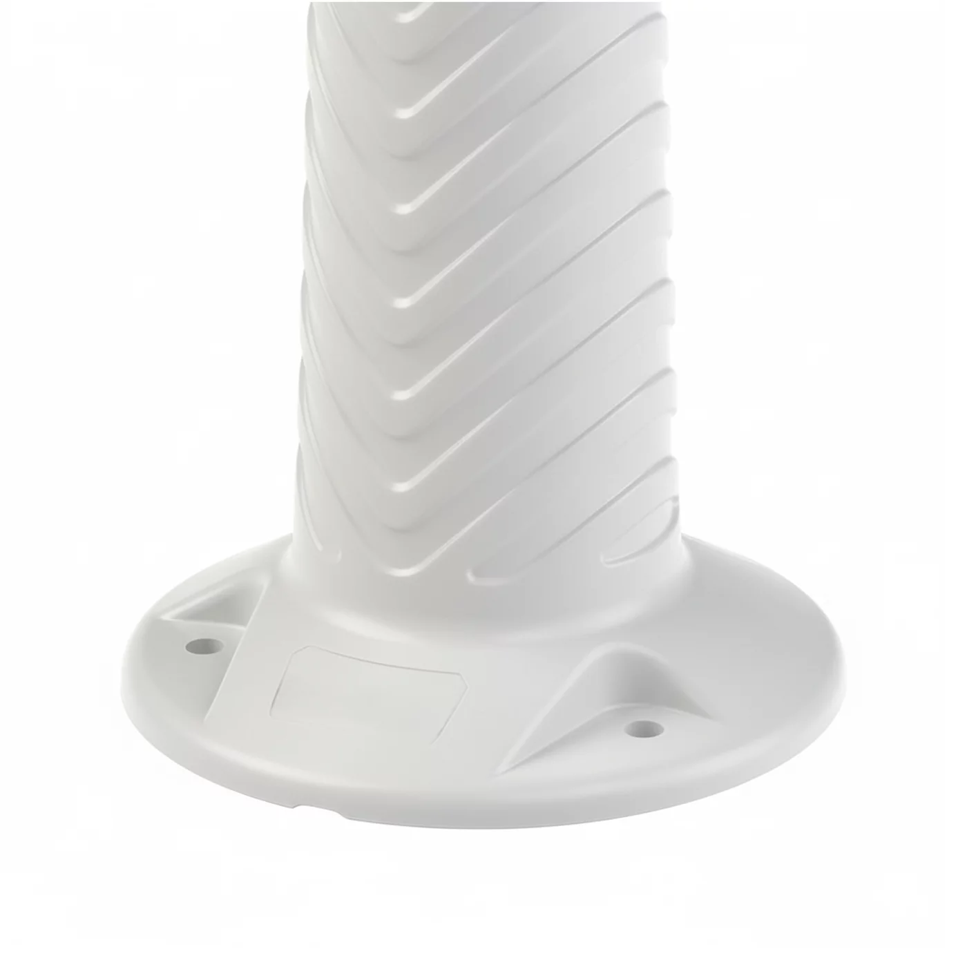 Bílý plastový (PE) samonarovnávací reflexní sloupek FLOMA BD73 - průměr 20 cm, výška 75 cm