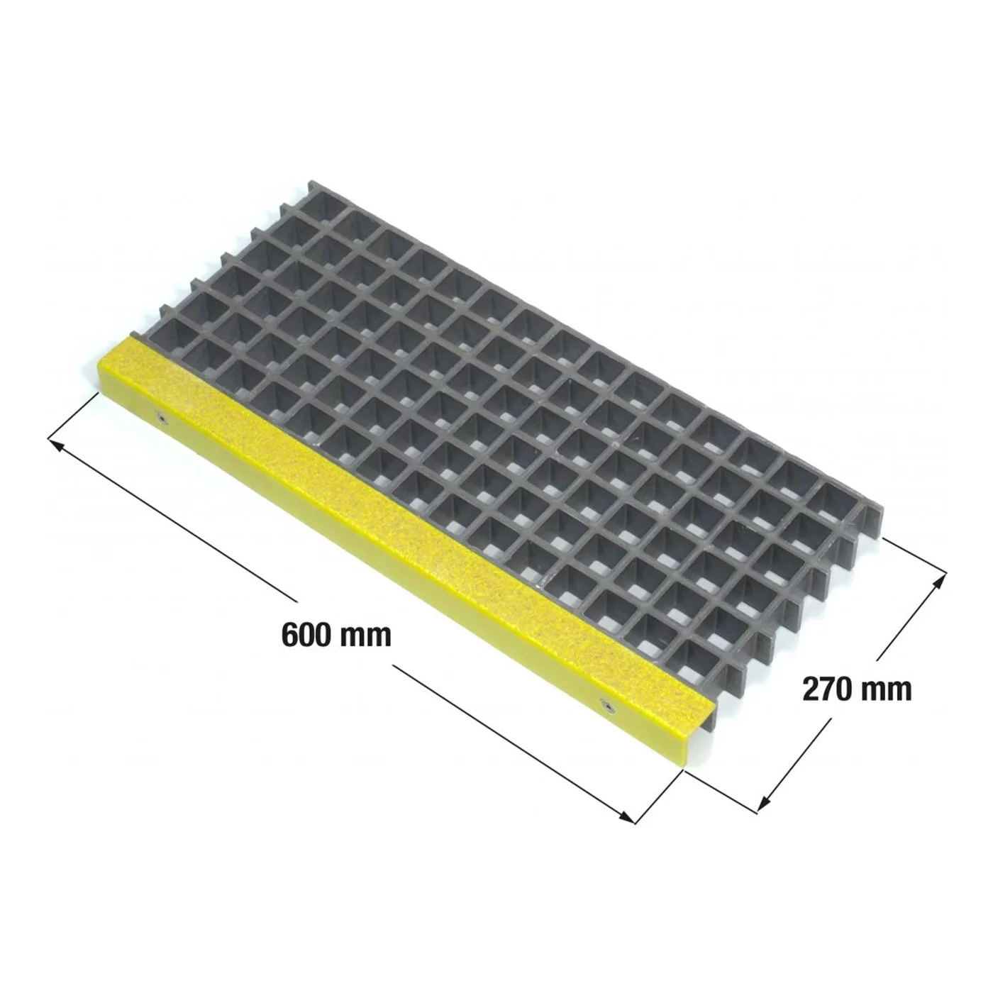 Stopień schodowy kompozytowy GRP FLOMA GrpGr - długość 60 cm, szerokość 27 cm, wysokość 3,8 cm