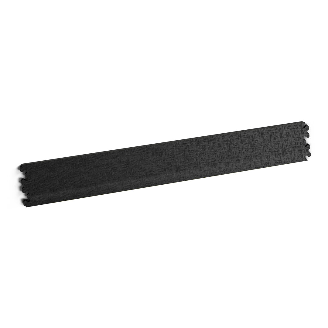 Čierna PVC vinylová soklová podlahová lišta Fortelock XL (hadia koža) - dĺžka 65,3 cm, šírka 10 cm a hrúbka 0,4 cm