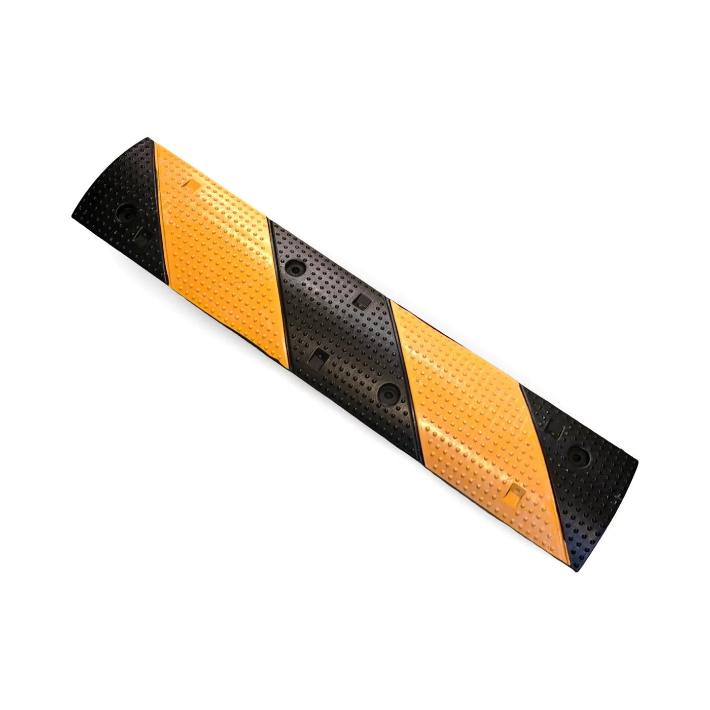 Čierno-žltý gumový spomaľovací prah FLOMA SB92 - dĺžka 100 cm, šírka 20 cm, výška 3 cm