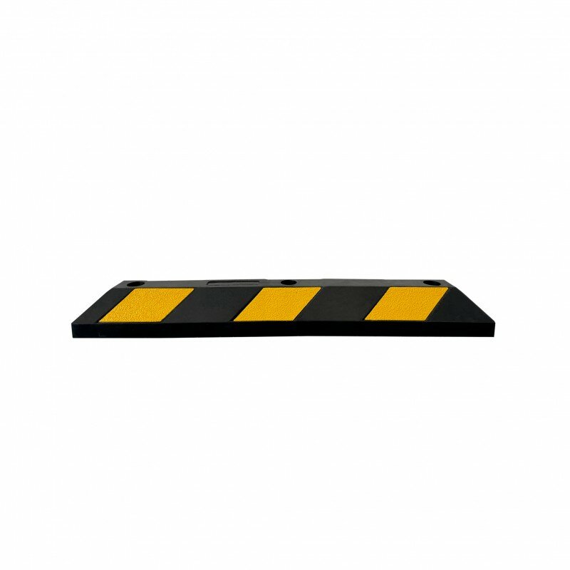 Černo-žlutý gumový reflexní parkovací doraz - délka 90 cm, šířka 15 cm, výška 10 cm