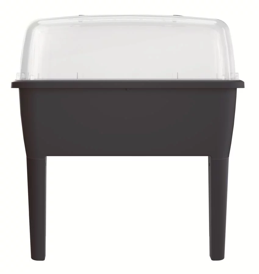 Gartiges Anzuchtschale aus Kunststoff - Länge 77 cm, Breite 38,7 cm, Höhe 82 cm - graues