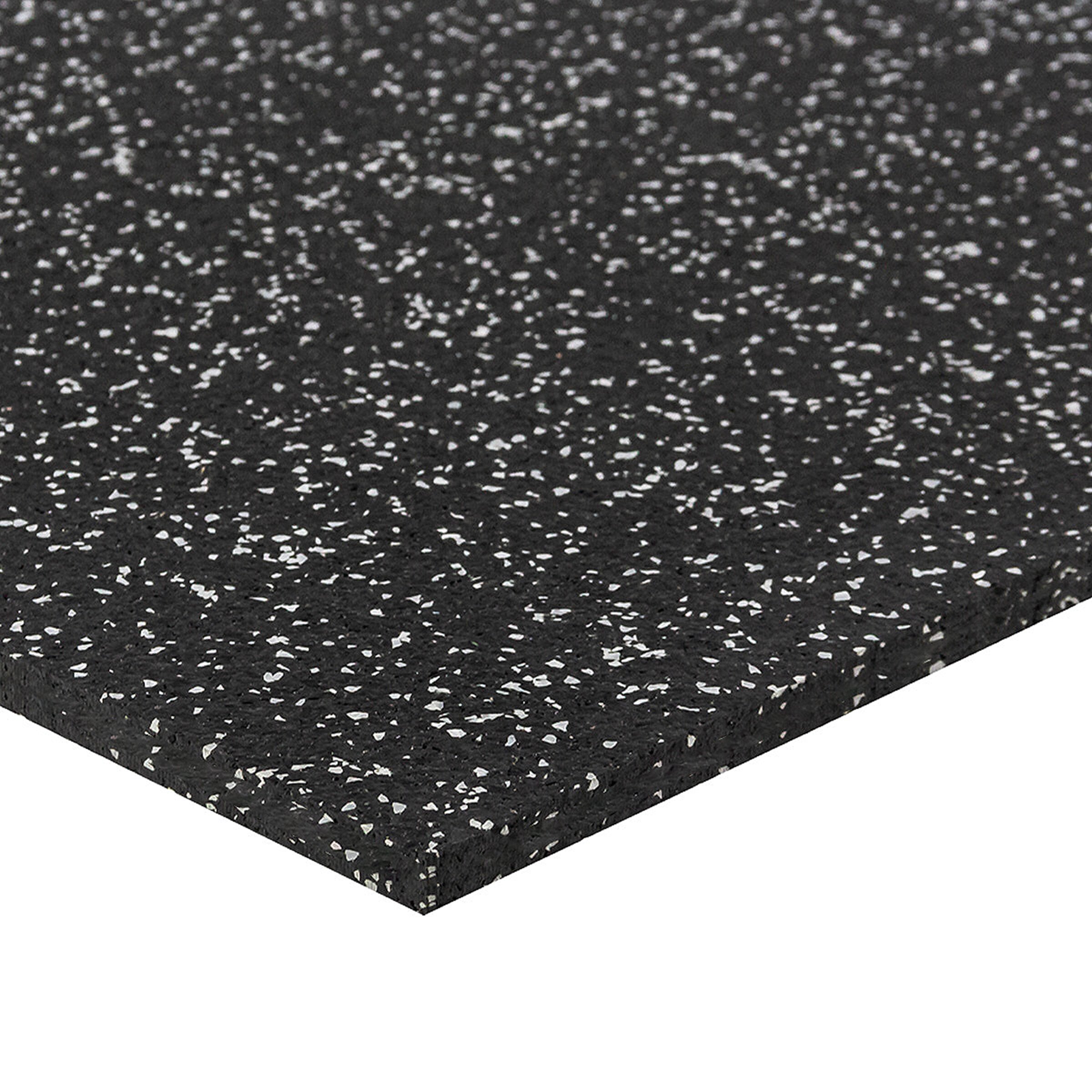 Černo-šedá podlahová guma FLOMA FitFlo SF1050 - délka 50 cm, šířka 50 cm, výška 1,6 cm