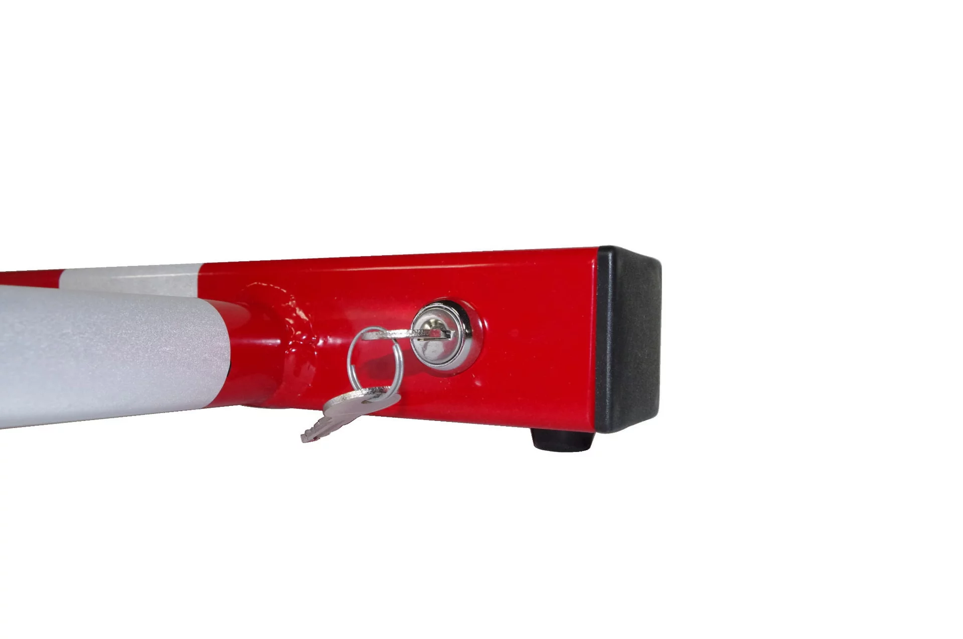 Klappbare parkende Parkschranke aus Stahl - Breite 55 cm, Höhe 60 cm - rote