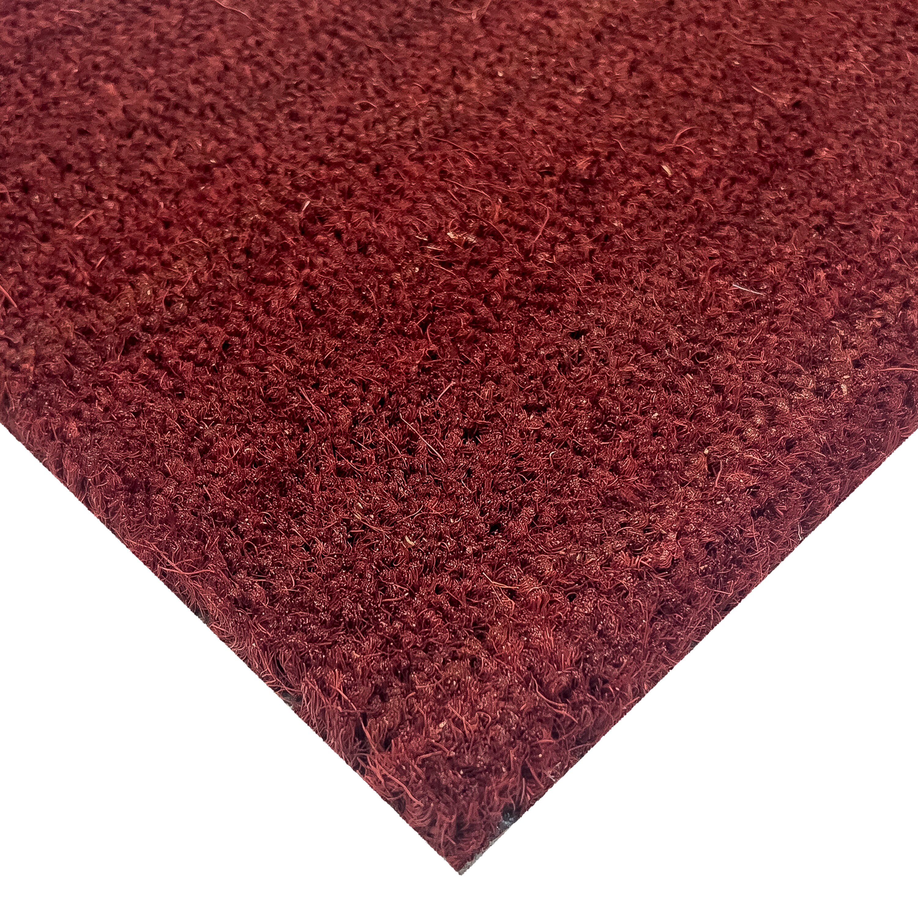 Červená kokosová rohožka (metráž) FLOMA Rucco - délka 1 cm, šířka 100 cm, výška 1,7 cm