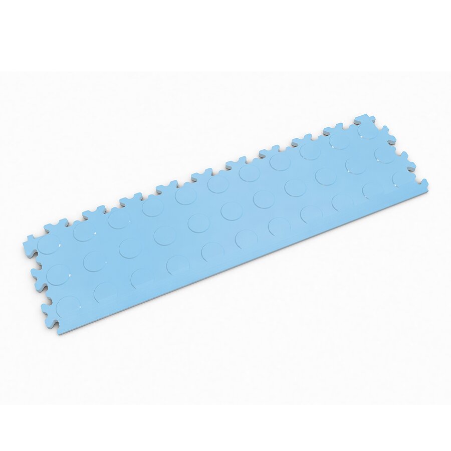 Modrý PVC vinylový nájezd Fortelock Industry (penízky) - délka 51 cm, šířka 14 cm a výška 0,7 cm