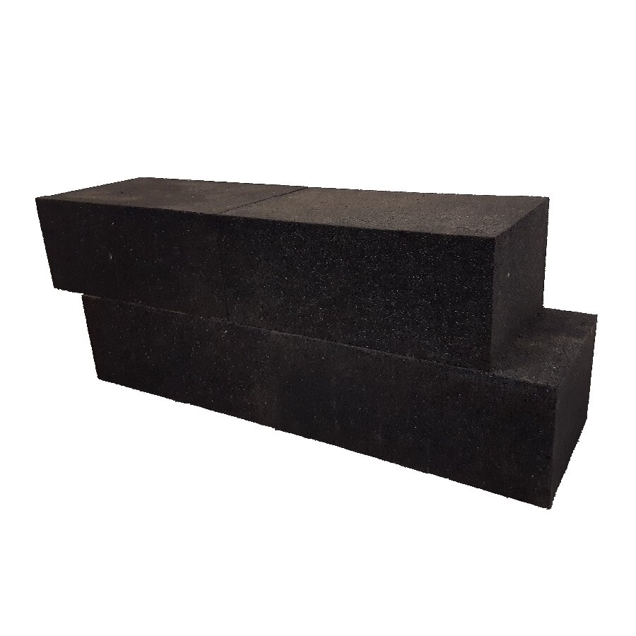 Čierna gumová podkladacia kocka FLOMA ReRUB - dĺžka 50 cm, šírka 30 cm a výška 20 cm