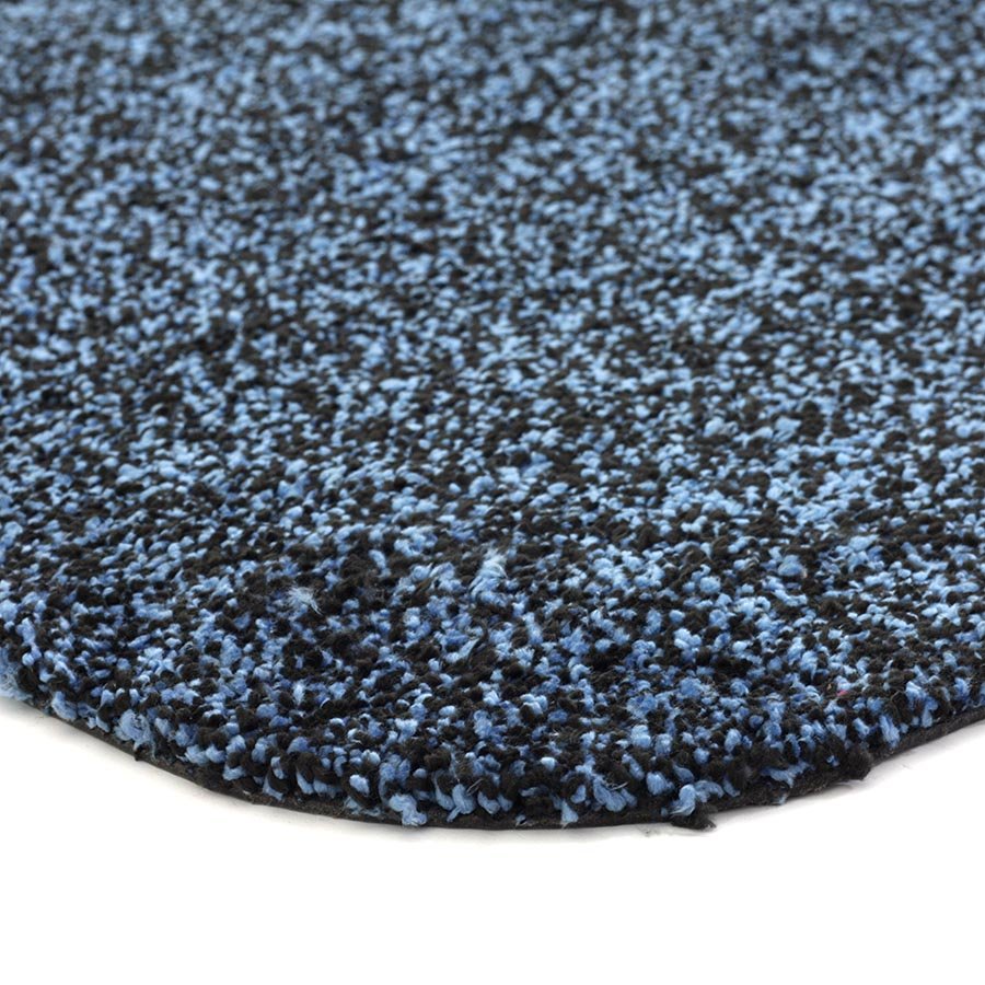 Modrá prateľná vstupná rohož FLOMA Majestic - dĺžka 40 cm, šírka 60 cm, výška 0,6 cm
