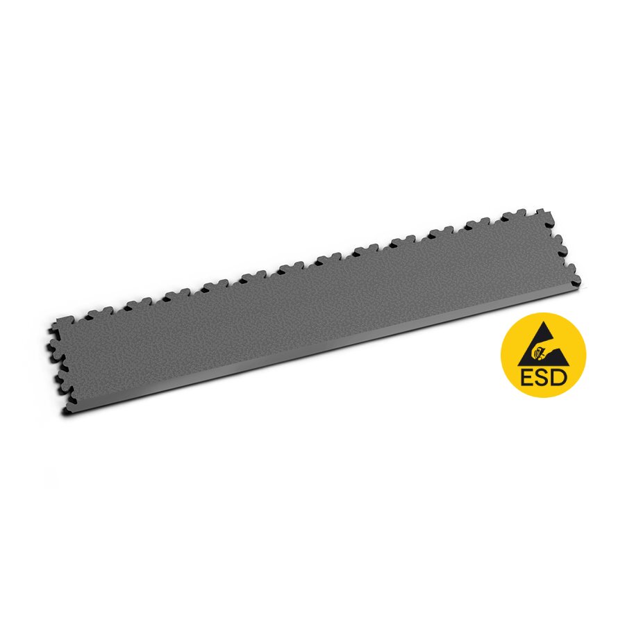 Grafitový PVC vinylový nájezd Fortelock XL ESD (kůže) - délka 65,3 cm, šířka 14,5 cm, výška 0,4 cm