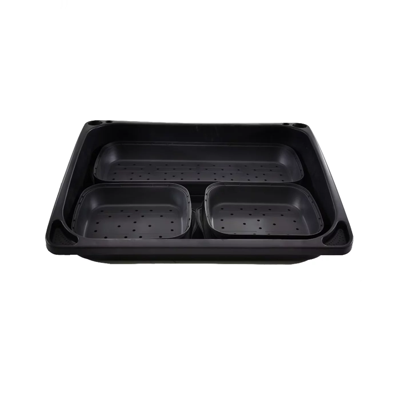 Gartiges Anzuchtschale aus Kunststoff GH76 - Länge 57,6 cm, Breite 46 cm, Höhe 19 cm - Schwarz