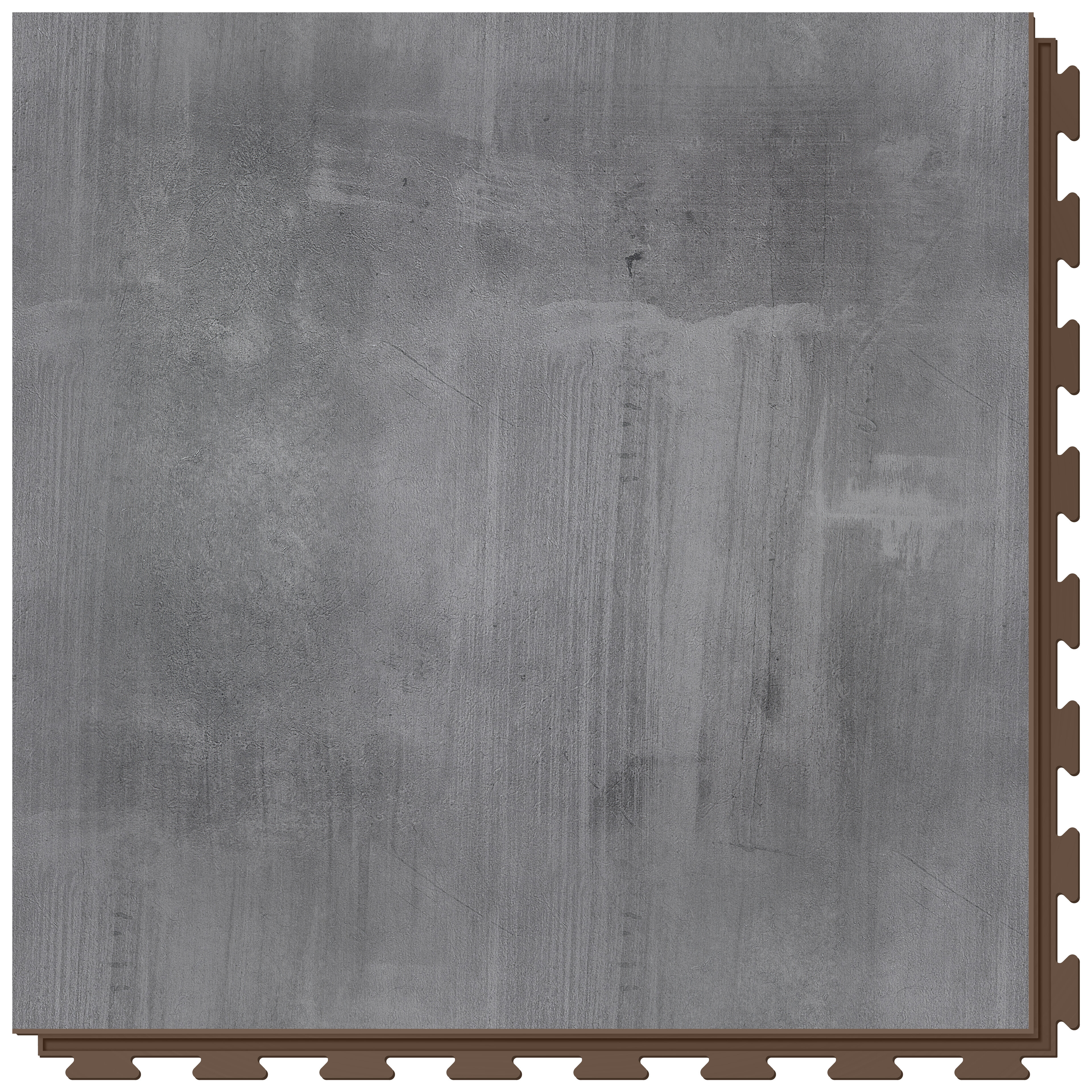 Sivá PVC vinylová dlažba Fortelock Business Viken Ghost Buster C004 Brown - dĺžka 66,8 cm, šírka 66,8 cm, výška 0,7 cm