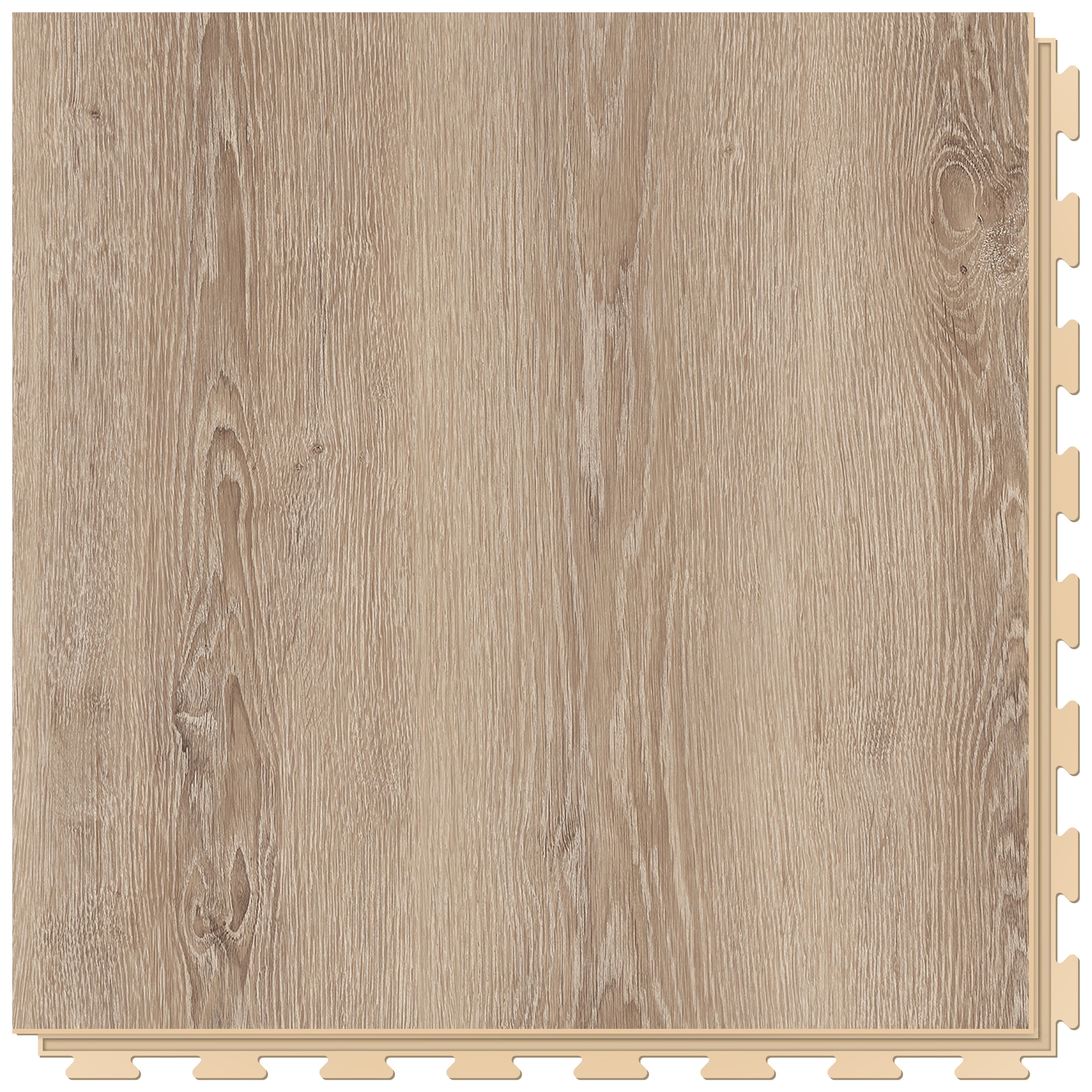Hnědá vinylová PVC dlaždice Fortelock Business Beige Tyrolean oak W001 - délka 66,8 cm, šířka 66,8 cm, výška 0,7 cm