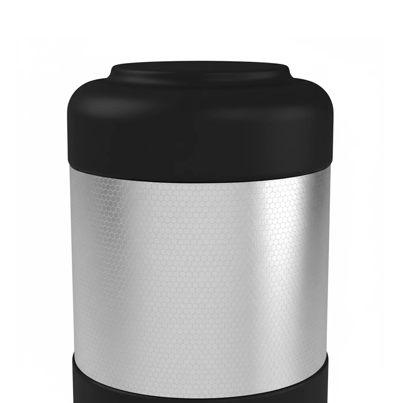 Černý plastový (PE) samonarovnávací reflexní sloupek FLOMA BD52 - průměr 20 cm, výška 75 cm