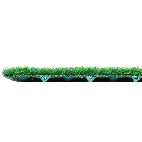 Červený travní koberec (metráž) s nopy FLOMA Gazon - délka 1 cm, šířka 200 cm a výška 1 cm