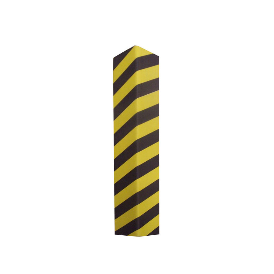 Černo-žlutý pěnový ochranný pás (roh) - délka 80 cm, šířka 12,5 cm a tloušťka 2,5 cm