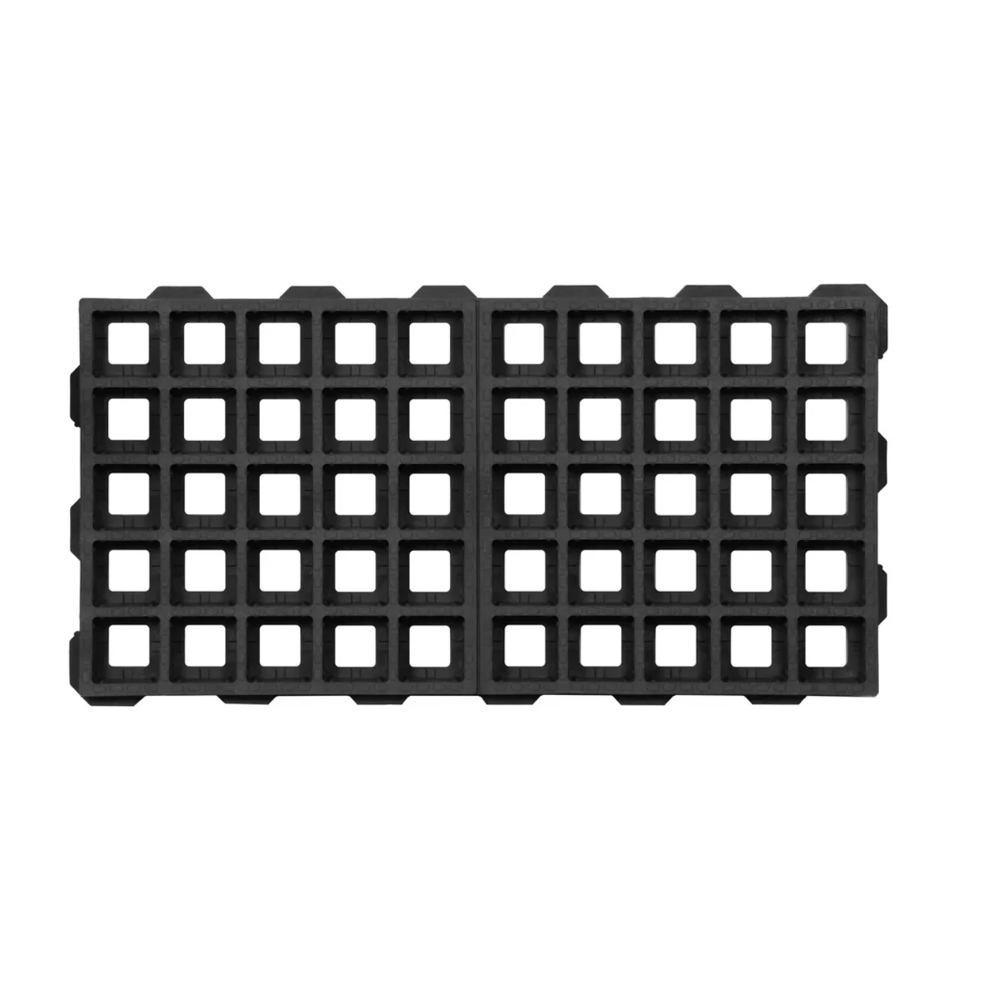 Schwerlastgitter aus Kunststoff FLOMA HydroG PRO - Länge 100 cm, Breite 50 cm, Höhe 6,5 cm - schwarze