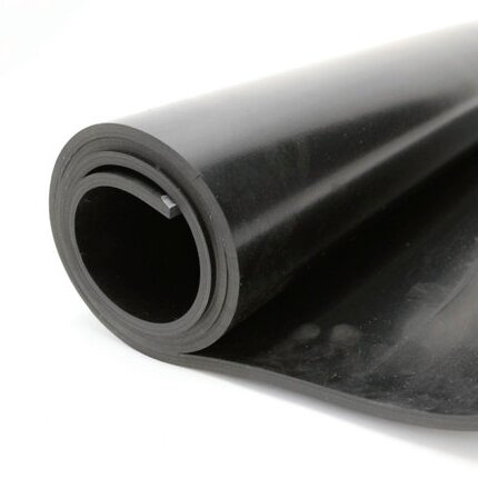 Černá SBR podlahová guma (metráž) FLOMA - šířka 160 cm a výška 1 cm