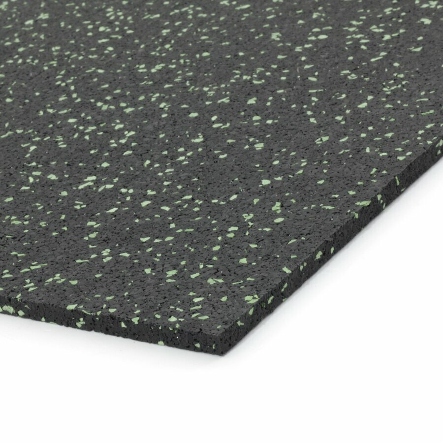 Čierno-zelená gumová soklová podlahová lišta FLOMA FitFlo SF1050 - dĺžka 200 cm, šírka 7 cm a hrúbka 0,8 cm
