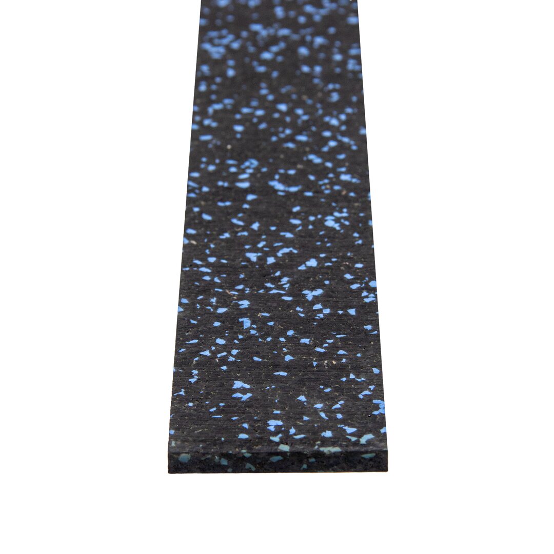 Černo-modrá gumová soklová podlahová lišta FLOMA SF1050 FitFlo - délka 200 cm, šířka 7 cm, tloušťka 0,8 cm