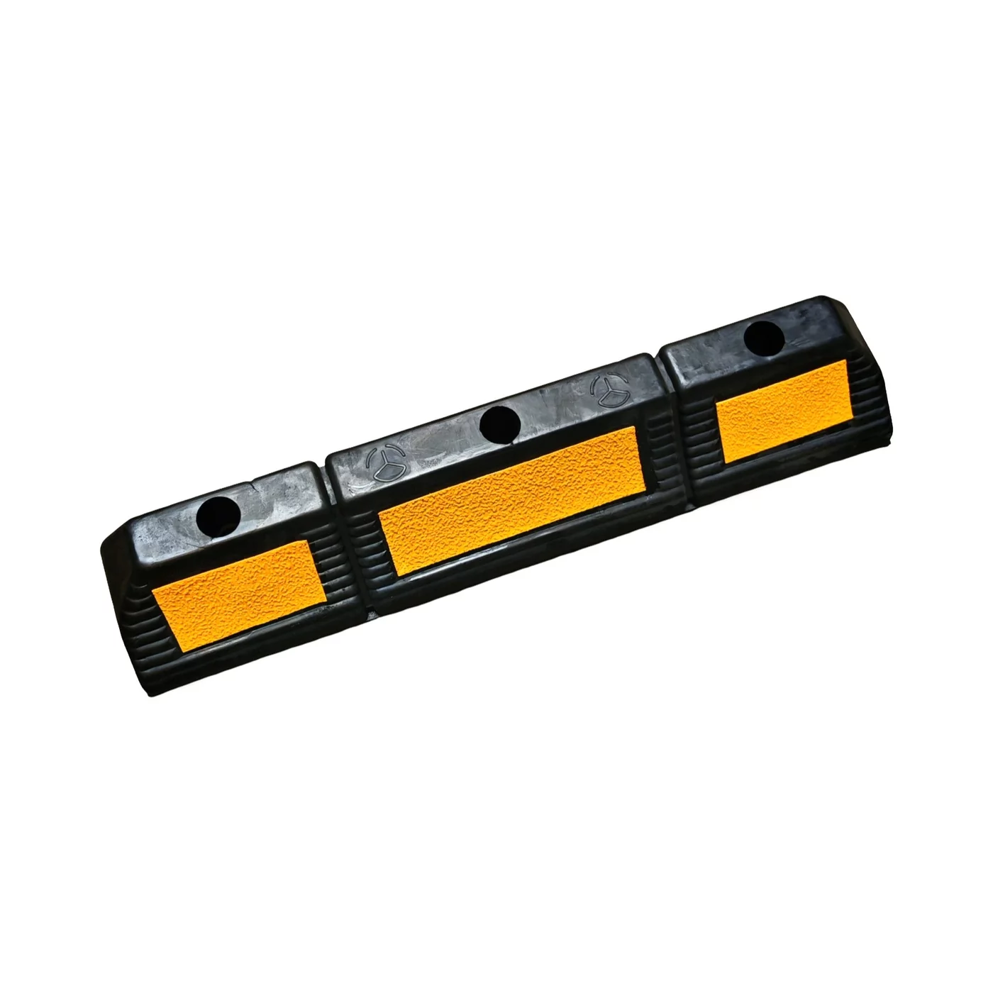 Reflektierter Parkstopp aus Gummi FLOMA - Länge 57 cm, Breite 11,5 cm, Höhe 8 cm - Schwarz-Gelb