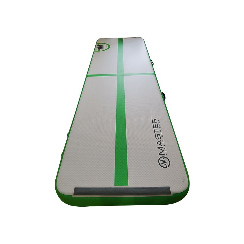 Šedo-zelený AirTrack MASTER - dĺžka 300 cm, šírka 100 cm, výška 20 cm
