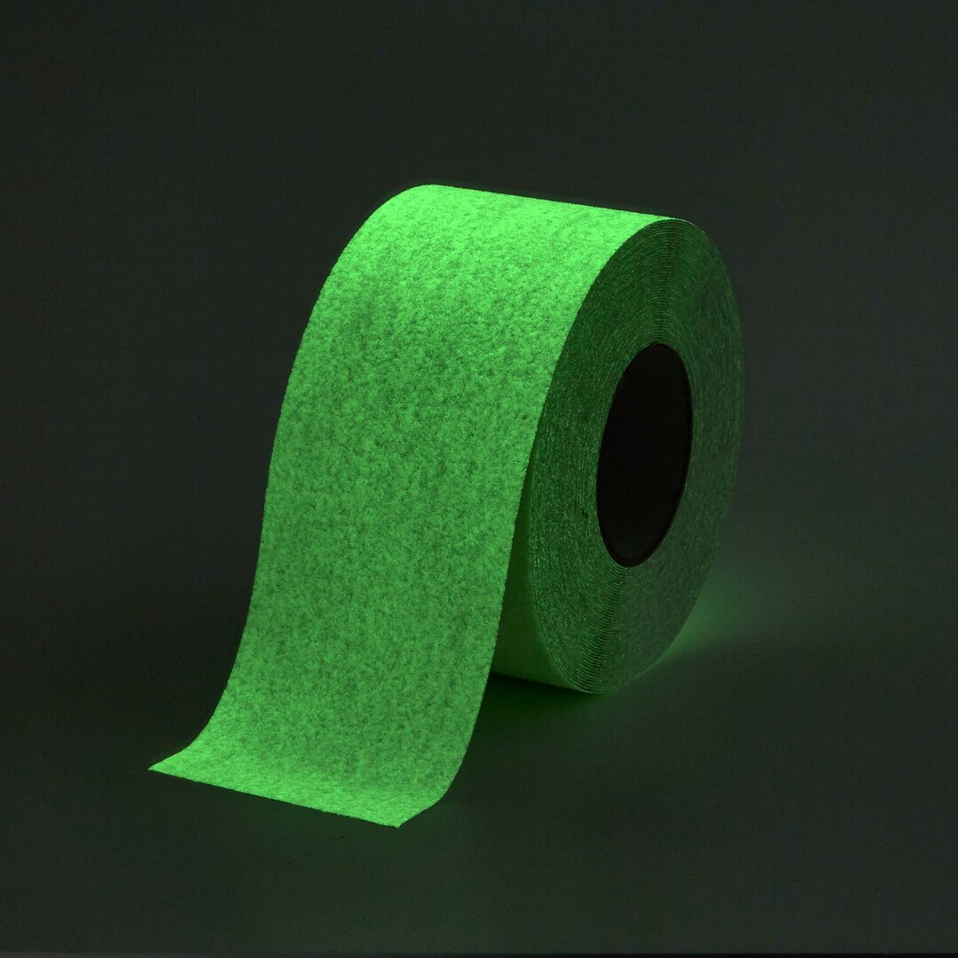 Korundová fotoluminiscenčná protišmyková páska FLOMA Glow in the Dark - dĺžka 18,3 m, šírka 10 cm, hrúbka 1 mm