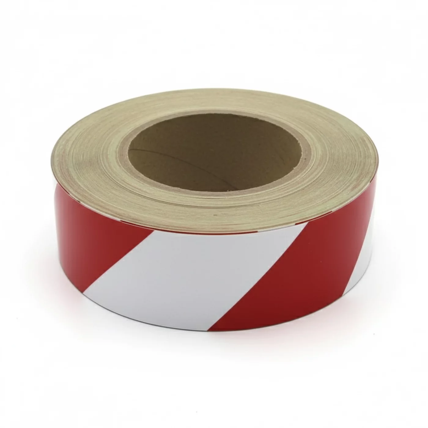 Rechtes Warnband - Länge 45 m, Breite 5 cm - Weiß-Rot